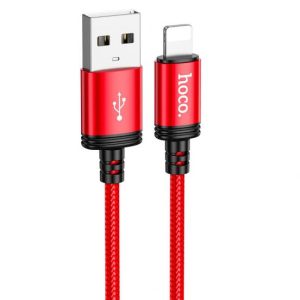 HOCO X89 Lightning Data USB Cable - 1M - Red