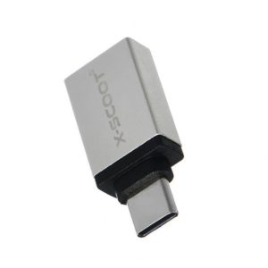 X-SCOOT XS-501 OTG Cable Convertor USB 2.0 to Type-C - Silver