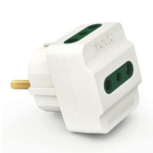 i-Lock Power Strip 3 Outlets Socket Backet 3 Pieces Adapter 3500W - White