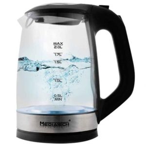 MediaTech Kettle, 2 Liters, 2200W , GLASS - MT-K101