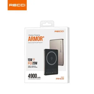Recci ARMOR Wireless Magnetic Power Bank