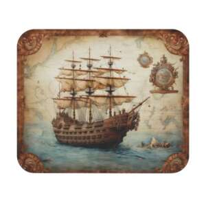 Antique Sail Boat Mouse Pad for Laptop and Computer