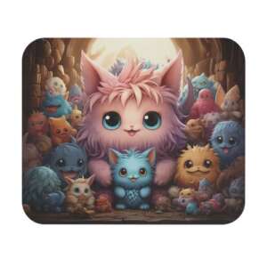 Kawaii Monster Mouse Pad for Laptop and Computer
