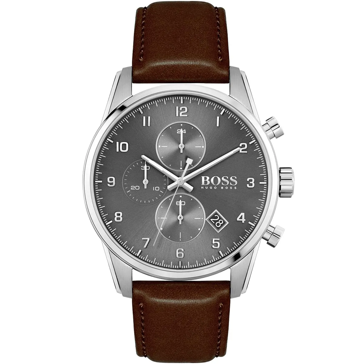 1513787-hugo-boss-watch-men-gray-dial-leather-brown-strap-quartz-battery-analog-chronograph-skymaster