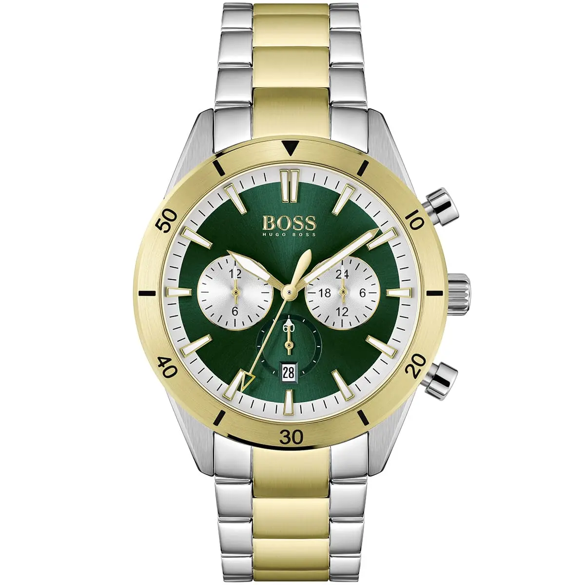 1513872-hugo-boss-watch-men-green-dial-metal-stainless-steel-silver-gold-strap-quartz-battery-analog-chronograph-santiago