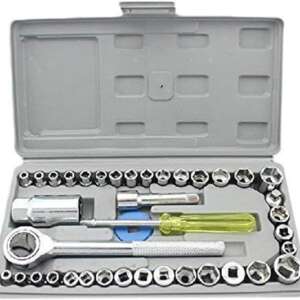 Primwand 40-in-1 Socket Wrench Tool Kit Set | Ratchet Handle, Extension Bar & Screwdriver | Chrome Vanadium Steel | Universal Hand Tool Set for Car, Bike, Home & Garage Repair