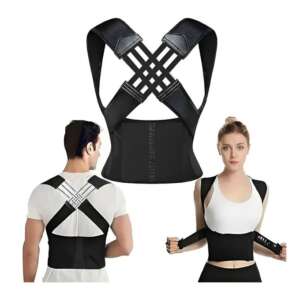 Posture Corrector Belt For Back & Shoulder, Back Support Belt For Men & Women, Back Straightener Brace For Spine & Body Posture Correction (Uv-large)