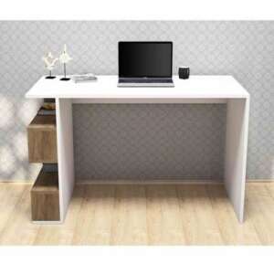 MDF DISK With Shelves-white&wood
