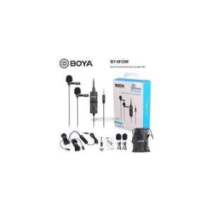 Boya BY-M1DM Dual Omnidirectional Microphone - High-Quality Sound with Storage Bag - Ideal for Multi-Device Use