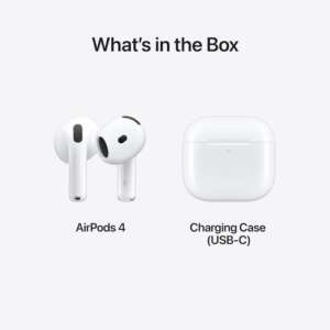 AirPods Pro 4 Wireless Bluetooth Earphones - Semi-Original Earphones with Wireless Charging Case, Noise Cancelling, Compatible with iPhone, Android, and All Mobile Phones, White