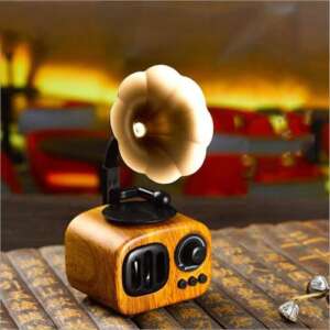 Portable Bluetooth Speaker, Retro Wireless Speaker Wood Style Stereo Speaker With HD Audio And Enhanced Bass, Built-in Rechargeable Battery, BT5.0, Handsfree Calling, TF Card Slot For Home Office