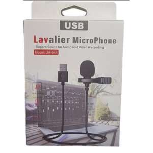 USB CONNECTOR Clip-on Lapel Microphone for YouTube, Voice Recording, Mobile Phones, Computers, Laptops, All Smartphones, Android, DSLR Cameras - Black