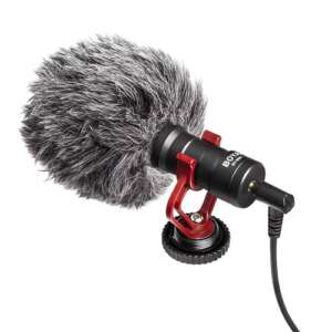 Boya Professional Noise-Isolating Microphone, Compact and Lightweight for Audio and Video Recording - Battery-Free with Metal Windscreen - Compatible with Smartphones, Tablets, DSLR Cameras, Camcorders, and Audio Recorders - BY-MM1