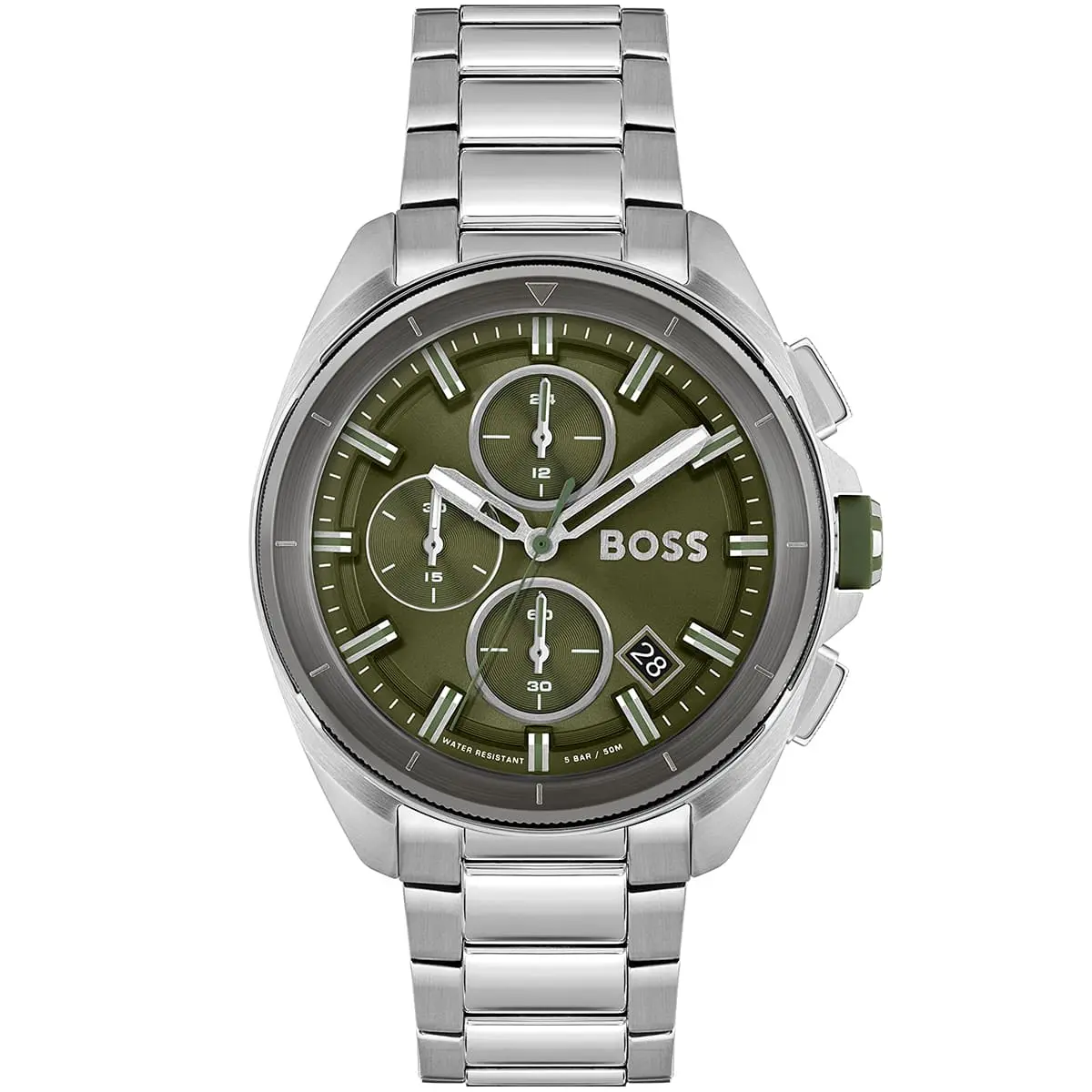 1513951-hugo-boss-watch-men-green-dial-metal-stainless-steel-silver-strap-quartz-battery-analog-chronograph-volane