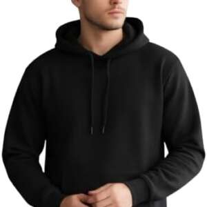 Men's Hoodie Sweatshirt Loose Fit Solid Color Long Sleeve Kangaroo Pocket Hoodie