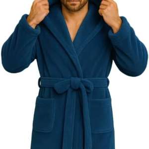 Hooded Fur Robe for All – Soft and Comfy Long Housecoat for Men