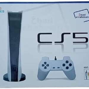Video Game Console with 453 Built-in Games, 8-Bit System, White, Includes 2 Controllers and AV Cable