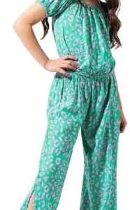 Raymonds 2-Piece Off-Shoulder Top with Tied Ankles pants Girls Outfit Set