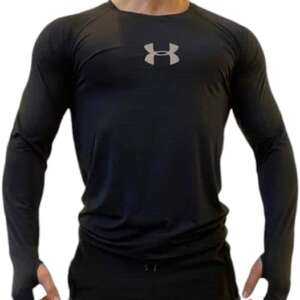 Men's Compression Activewear Long Sleeve (Black) (Black, XXL)