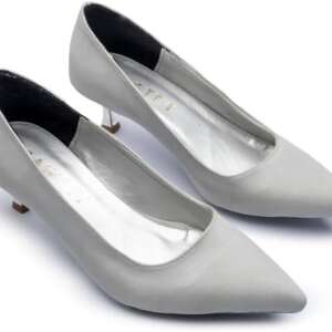 BASTET "Khonsu" Women’s 3cm Kitten Heels – Elegant Pointed Toe Satin Pumps with PVC Outsole – Classic Comfortable Dress Shoes - H3(004)