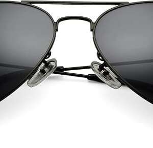 HJSTES Small Polarized Sunglasses Women Men Trendy Hexagonal Metal Frame Mirrored Lens UV Protection