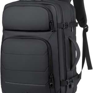 Rahala Expandable Backpack 27L, Waterproof 17-Inch Laptop Bag with USB Port, Anti-Theft, Multi-Pocket Lightweight Backpack for Men & Women, Ideal for Office, School, and Travel RAL2201- Black