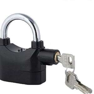 Anti Theft Motion Sensor Alarm Lock, Black Alarm Security Lock with 3 Keys, 110dba Waterproof Padlock for Universal Use, Bicycle, Bike, Door, Window | Battery Thickened Shackle Lock (Multi)