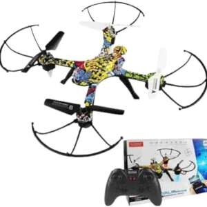 Next Store Airplane Toy, Photography Drone for Kids and Beginners, Remote Control Drone with Night Light, Safe and Lightweight Design, Great Entertainment Gift (Yellow)
