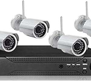 Wireless 4CH Channels WiFi NVR CCTV DVR IP Outdoor Security Camera System