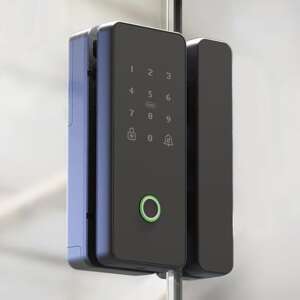 TYSH S205 Smart Door Lock for Security and Glass Doors, Fingerprint Password, Tuya Phone App, Magnetic Cards