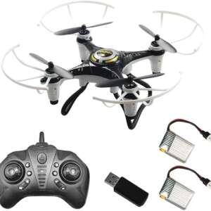 OLKIEQZ JX815-2 RC Mini Drone for Kids, 2.4G 4CH RC Quadcopter Toy, Headless Mode, 360° Flip, 2 Batteries, Beginner, Black