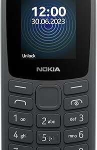 Nokia 110 Feature Phone with Built-in MP3 Player, Rear Camera, Long Life Battery and Voice Recorder - Charcoal