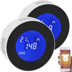 VisorTech Natural Gas Detector: Set of 2 WLAN Multi Gas Detectors with App and Voice Prompt (Gas Detector WLAN, Gas Detector Natural Gas, Gas Leak)