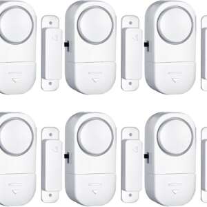 HIIXHC Door Window Alarm, 95DB Door Alarms for Kids Safety, Wireless Sensor Door Window Burglar Alarm-Window Pool Alarms for Home (6 Pack)