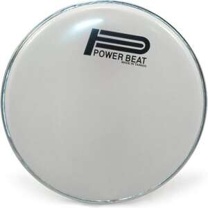 Power beat wooden radiant radiant tambourine faced duff for adults, kids, dancers, singers - white/black