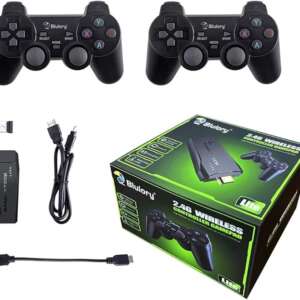 Blulory 4K Smart Video Game TV Stick,Video Game Consoles,10,000 Games 32/64GB Retro Classic Gamin 2.4G Wireless Gamepads Controller (64G,10000+ Games)