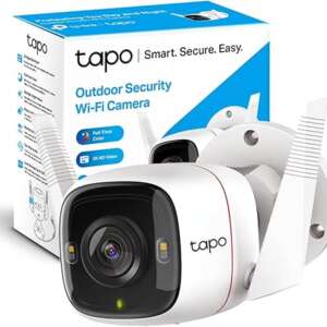 Tapo TP-Link 2K 4MP QHD Security Camera Outdoor Wired, IP66 Weatherproof, Motion/Person Detection, Works with Alexa & Google Home, Built-in Siren, Night Vision, Cloud/SD Card Storage (C320WS)