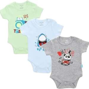 Set Of (3) Half Sleeves Snap Closure Bodysuit.
