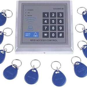RFID Proximity Door Entry Access Control System with 10 Key Fobs