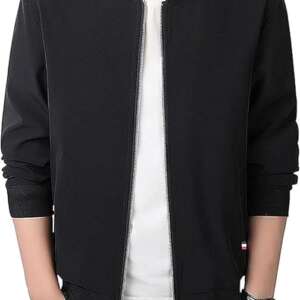 MIZAYZA Men's WaterProof Zipper Jacket - Perfect for Autumn and Winter Youth and Men