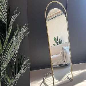 Gold Full-Length Mirror 50×180 cm – Modern Freestanding or Wall Mirror, Elegant Decorative Mirror for Bedroom, Living Room, Entryway, Contemporary Home Décor