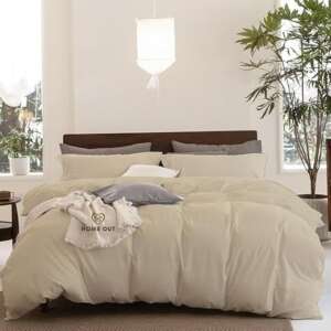 Home Out Duvet Cover Set - Luxurious Bedding for Hotels & Touristic Villages | Does not include inner filling |, For Master Bed (230 * 240cm), Biege - Biege