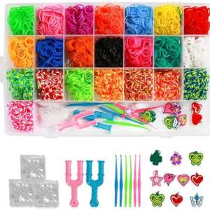 ONECK DIY Kit 4400 Elastic Bands with Accessories for Making Loops, Rubber Bracelets - Kid's Craft Kit
