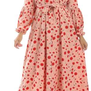 Andora womens Everyday Wear Floral Long Sleeves Maxi Dress