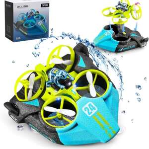 Wellinology Hovercraft RC Boat 3 in 1, Remote Control Hovercraft Boat RC Drone Race Drift Cars Toys
