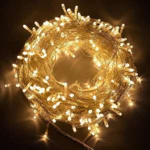 Generic LED String Lights with 100 LEDs Bulbs Decorative Lights Icicle Wall Lights for Bedroom Patio Parties