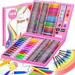VRRTOE Art Supplies, Art Drawing Painting Sets, Arts and Crafts for Kids, Gifts for Teens Girls Boys 6-8-9-12, Art Kit Case Includes Oil Pastels, Crayons, Colored Pencils, Watercolor Cakes