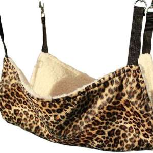 CNA Leopard Cat Hammock Fur Bed Hanging Cat Cage Ferret Rest House Soft Pets Supplies