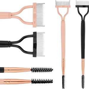 Dual Head Eyelash Eyebrow Comb Lash Separator Brush 2 in 1 Eyelash Shaper Professional Eye Makeup Applicator Grooming Tool for Separating Lashes Eliminating Mascara Clumps multicolor -1pc)