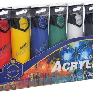Keep Smiling A-875-6 Fine Quality Acrylic Tube Set Of 6 Pcs. - Multi Color